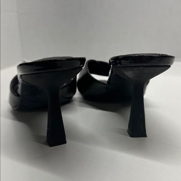 Steve Madden Hazel High Heels Shoes Patent Shiny Leather Open Toe Black Size 9.5 - Picture 5 of 10